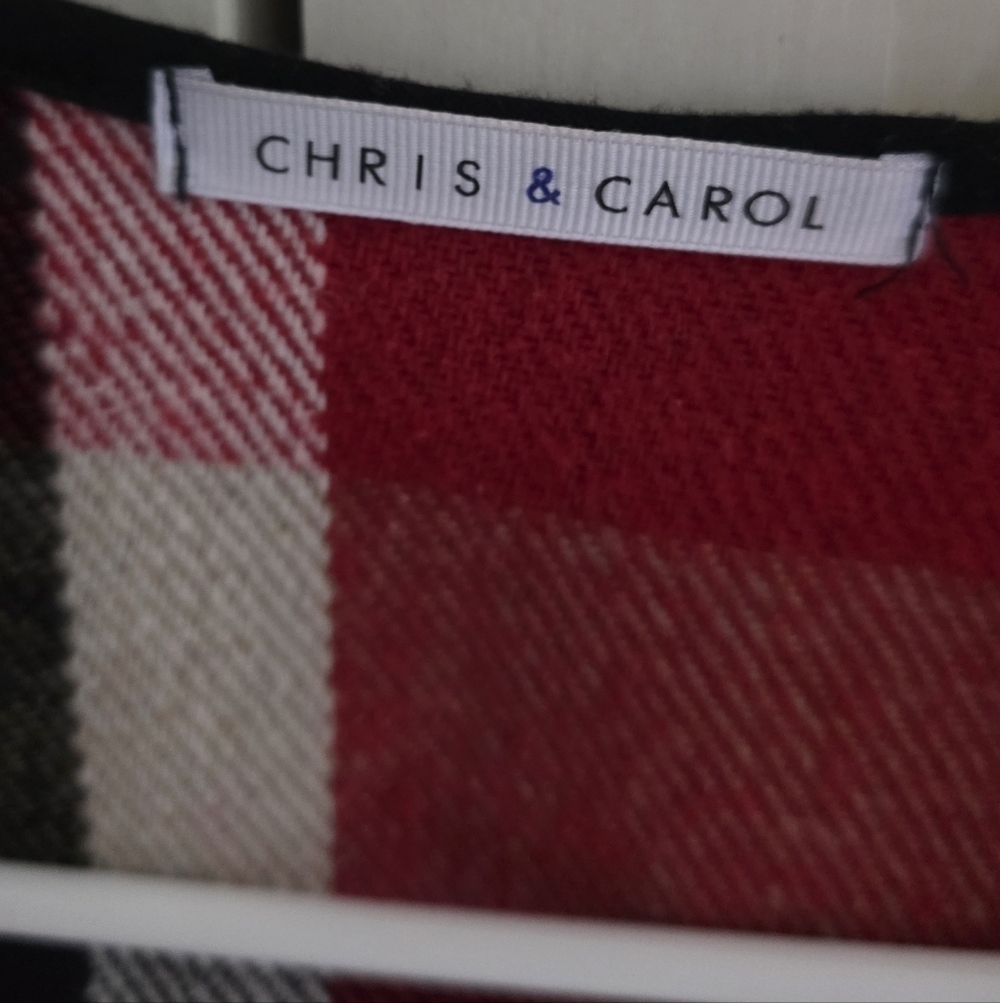 Plaid Women's Vest - Red and Black - Picture 3 of 5